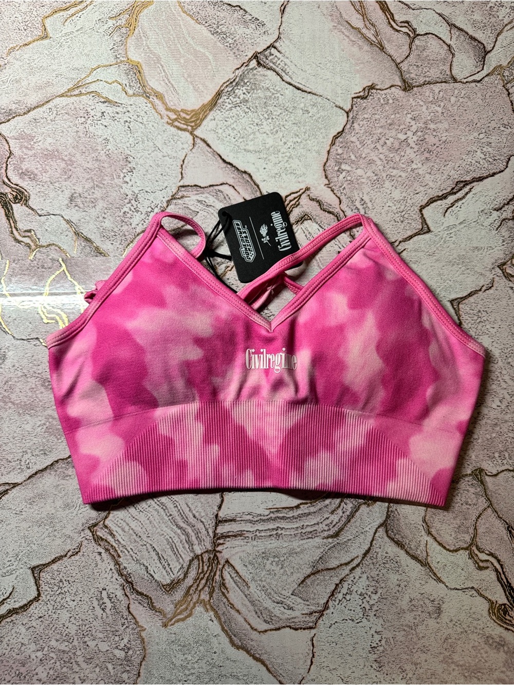 Pink Camo Women's Swim Top